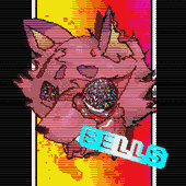 Zombie BELLS badge with bars, animated